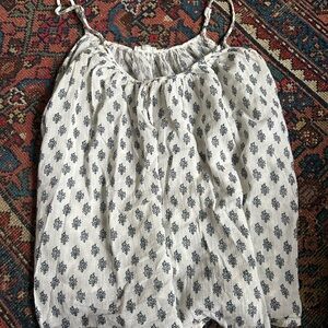 Soft Joie Cream and Black Patterned Camisole